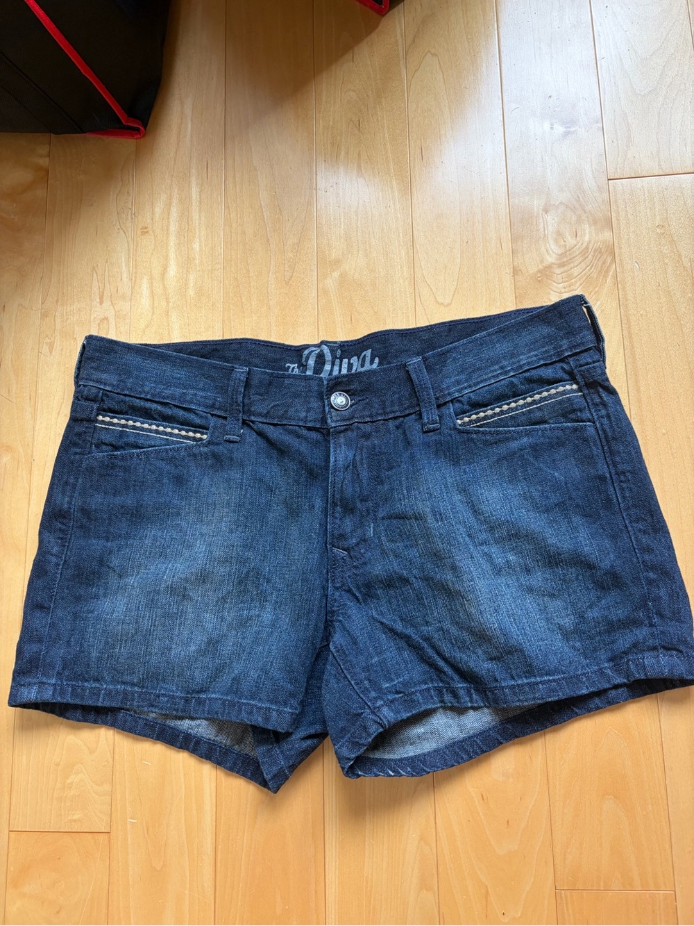 Dark Blue Women’s Denim Jean Shorts with Braided Trim
